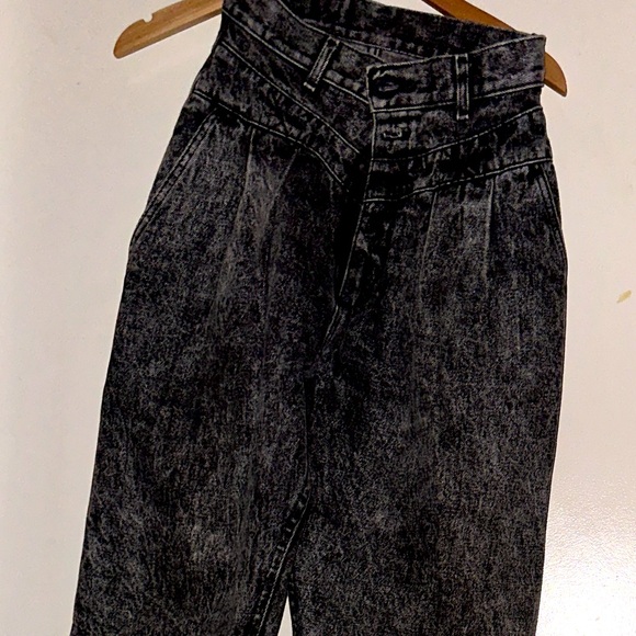 Lee Denim - Acid wash high waist paper bag jeans